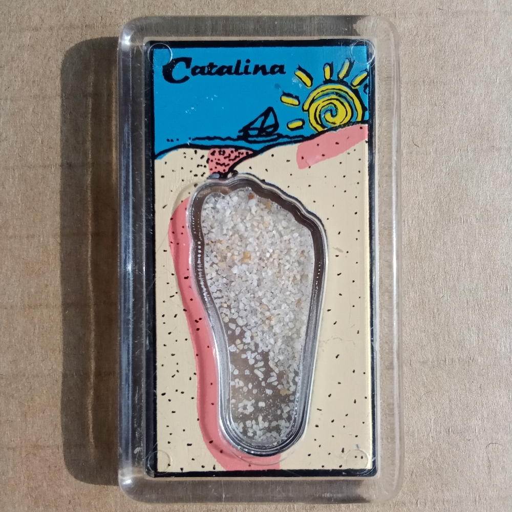 Catalina Island Fridge Magnet With Real Sand